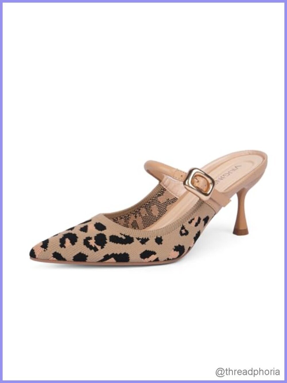 Closed Toe Kitten Heel Mules, Pointed Toe, Slip On, Adjustable Buckle Strap